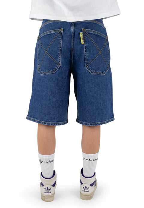 Homeboy X-Tra Monster Denim Shorts - Washed Blue