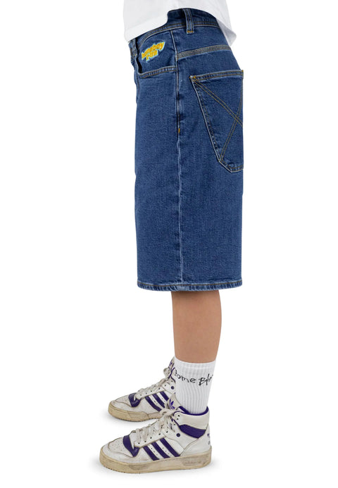 Homeboy X-Tra Monster Denim Shorts - Washed Blue