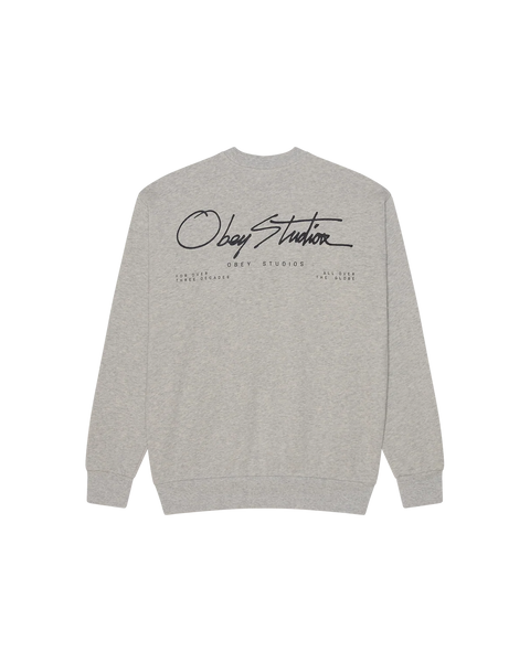 OBEY Autograph Crewneck - Ash Grey