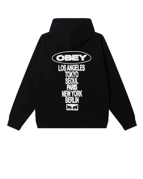 OBEY Oval Cities Hood - Black
