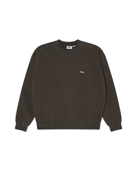 OBEY Lowercase Pigment Crewneck - Black / Olive