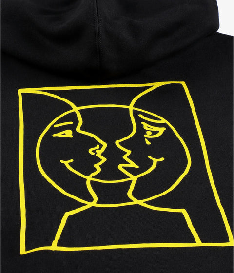 Krooked Moonsmile Raw Hoodie - Black