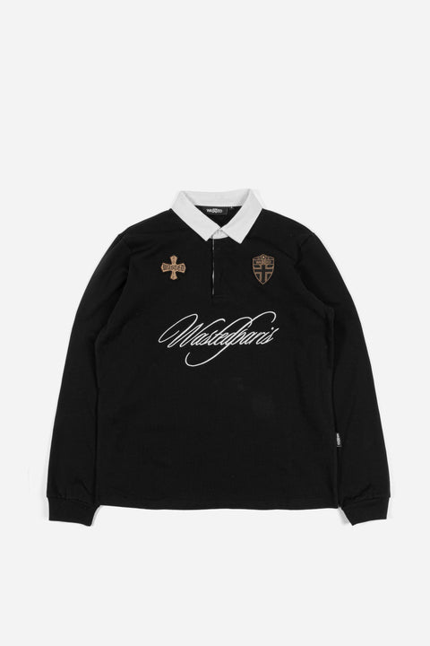 Wasted Paris Script Polo - Black