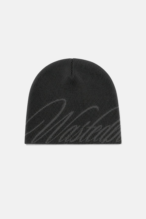 Wasted Paris Script Brow Beanie - Old Black