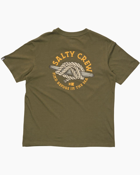 Salty Crew Cleat Knot Premium Tee - Dusty Olive