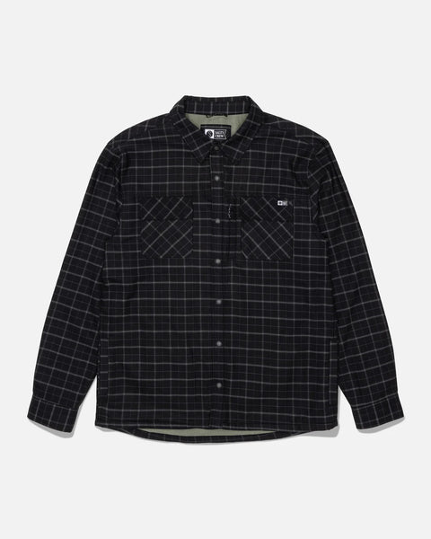 Salty Crew Fathom LS Tech Shacket - Black / Green