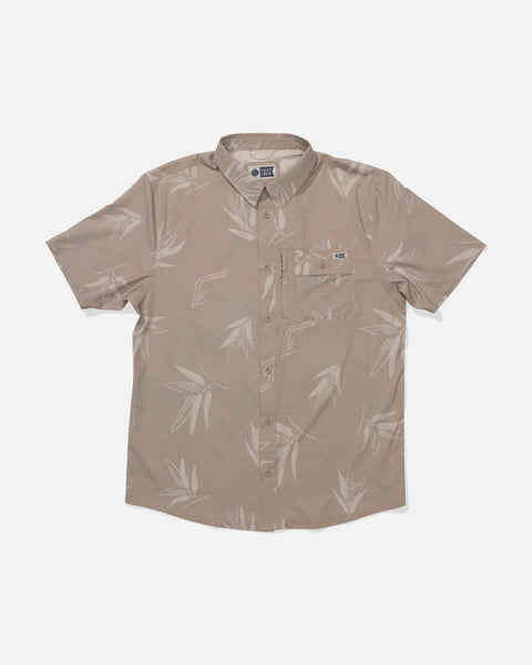 Salty Crew Flagship UV Button Up Shirt - Dark Khaki
