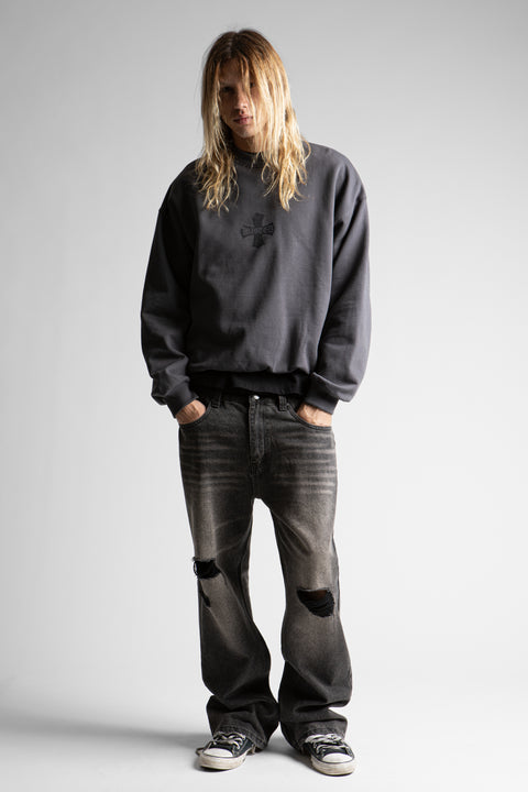 Wasted Paris Ordo Crewneck - Old Black