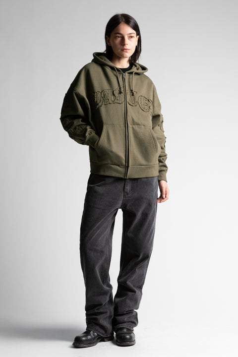 Wasted Paris Ordo Zip Hoodie - Army Green