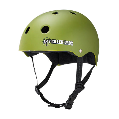 187 Killer Pads Pro Skate Helmet - Army Green Matte