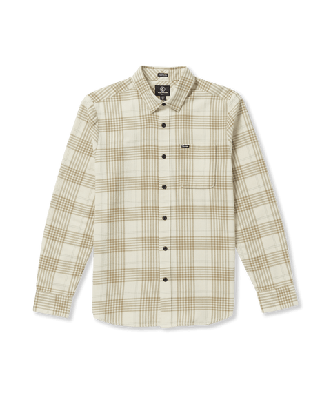 Volcom Caden Plaid Shirt - Dusty White