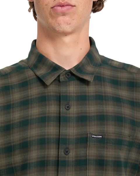 Volcom Caden Plaid Shirt - Wintermoss