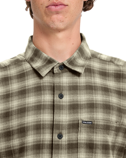 Volcom Caden Plaid Shirt - Light Khaki