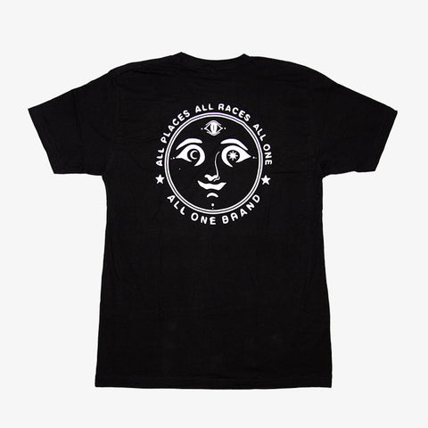 All Face Back Print Tee - Black