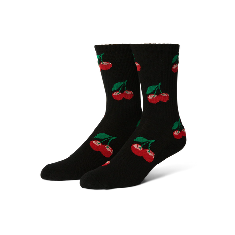 HUF Cherry Bomb Crew Socks 1 Pack - Black
