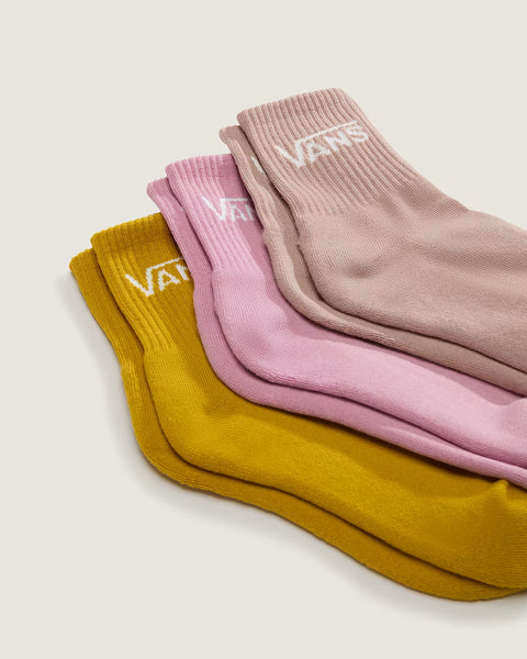 Vans Classic Half Crew Socks 3 Pack - Pink Dawn