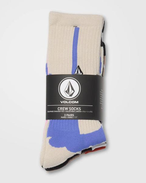 Volcom Print Mixer Socks 3 Pack - Multi