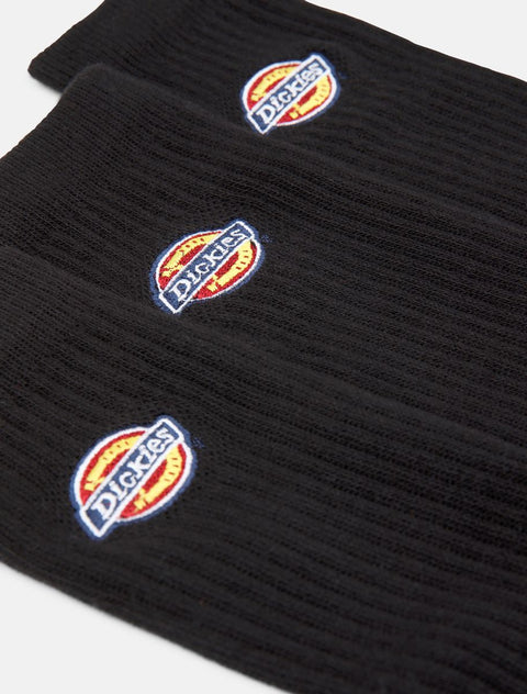 Dickies Valley Grove Socks 3 Pack - Black