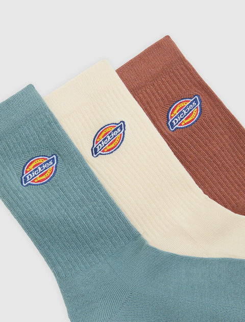Dickies Valley Grove Socks 3 Pack - Stormy Sea
