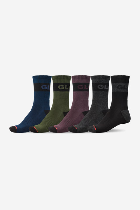 Globe Horizon Crew Sock 5 Pack - Assorted