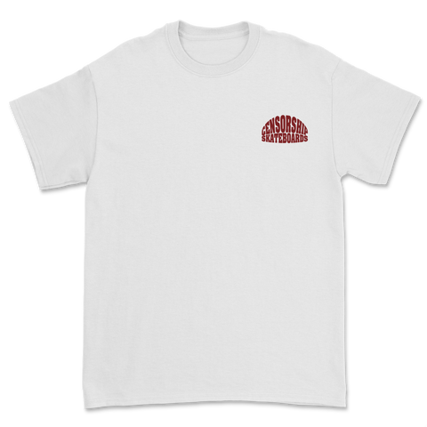 Censorship Check Your Head Tee - White
