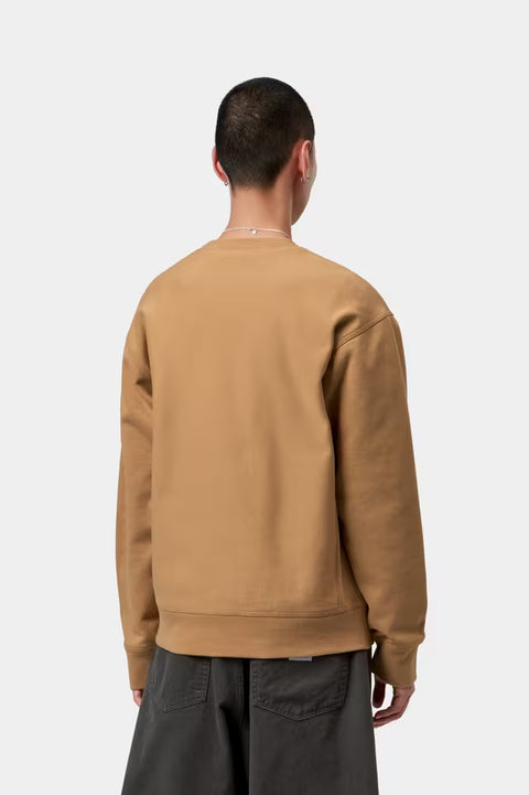 Carhartt WIP American Script Sweatshirt - WIP Dusty H.Brown