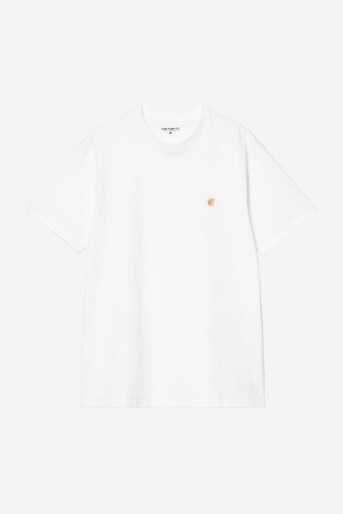 Carhartt WIP Chase Tee - White / Gold
