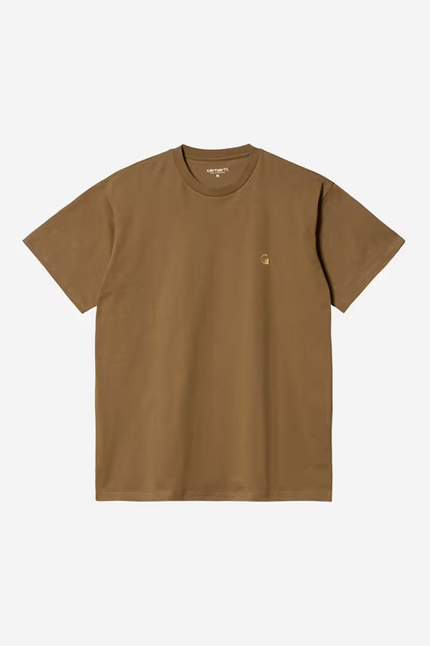 Carhartt WIP Chase Tee - Hamilton Brown / Gold