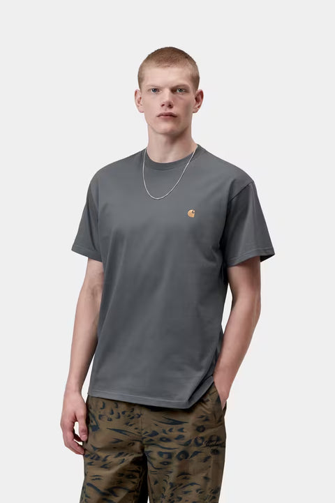 Carhartt WIP Chase Tee - Styx / Gold