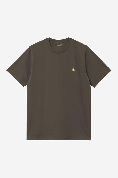 Carhartt WIP Chase Tee - Shungite / Gold