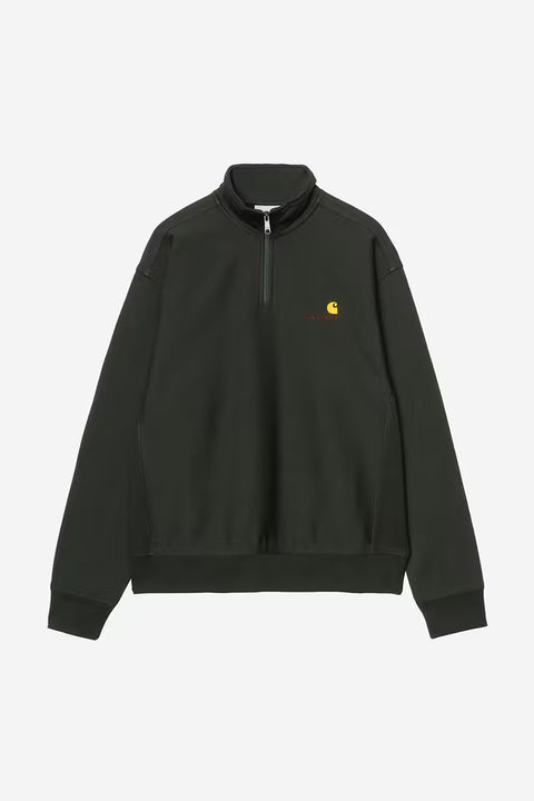 Carhartt WIP Half Zip American Script Sweatshirt - Raven