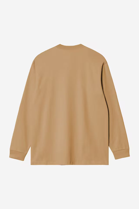 Carhartt WIP L/S American Script Tee - WIP Dusty H Brown