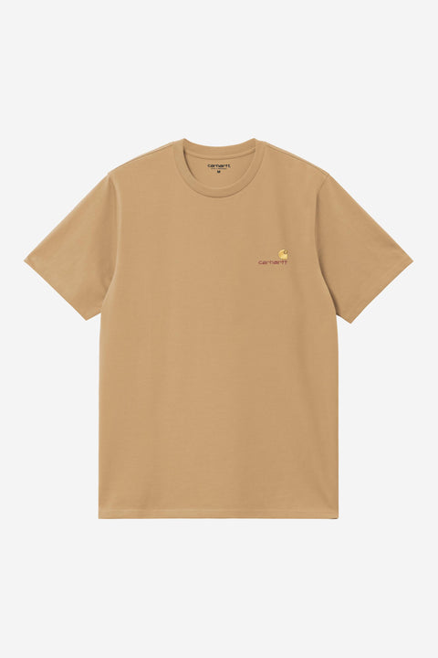 Carhartt WIP American Script Tee - WIP Dusty H Brown