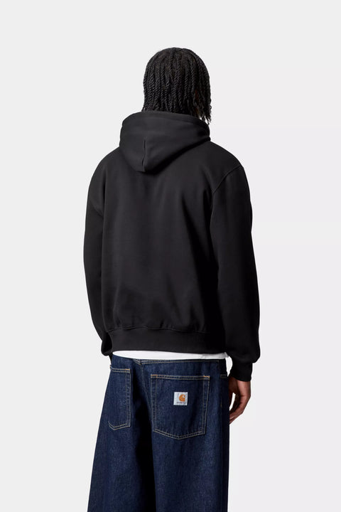 Carhartt WIP Hooded Carhartt Sweatshirt - Black / Black