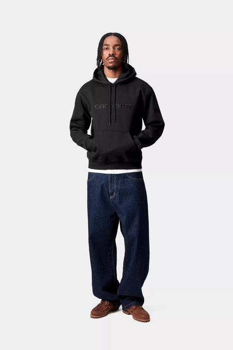 Carhartt WIP Hooded Carhartt Sweatshirt - Black / Black