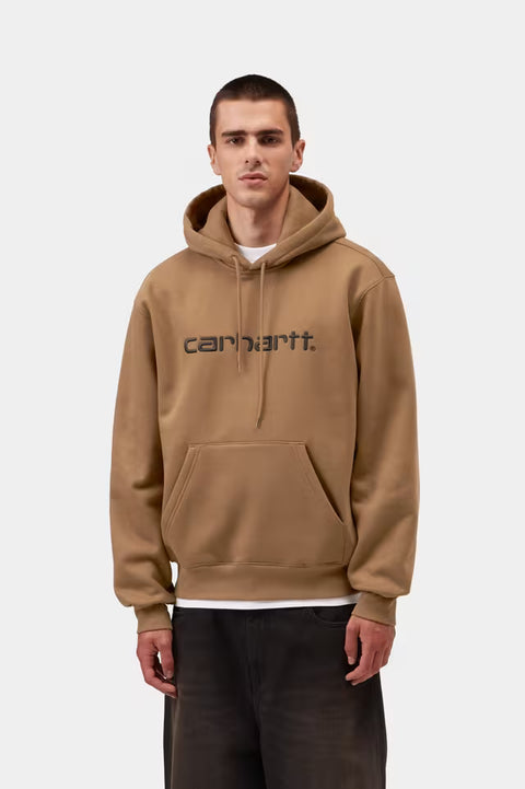 Carhartt WIP Hooded Carhartt Sweatshirt - WIP H Brown / Black