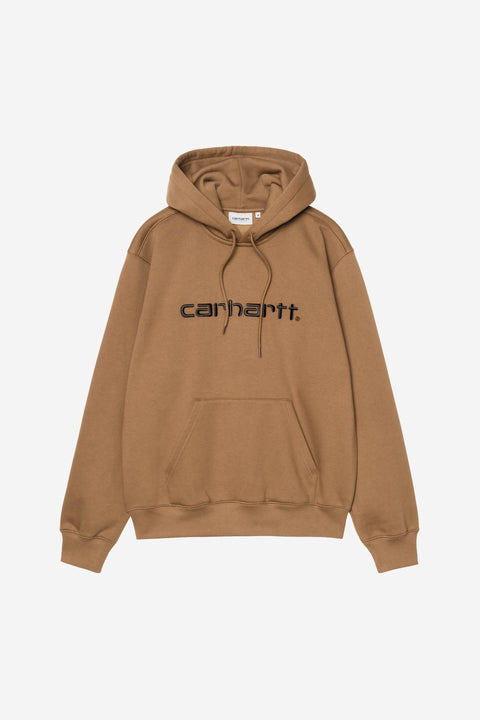 Carhartt WIP Hooded Carhartt Sweatshirt - WIP H Brown / Black