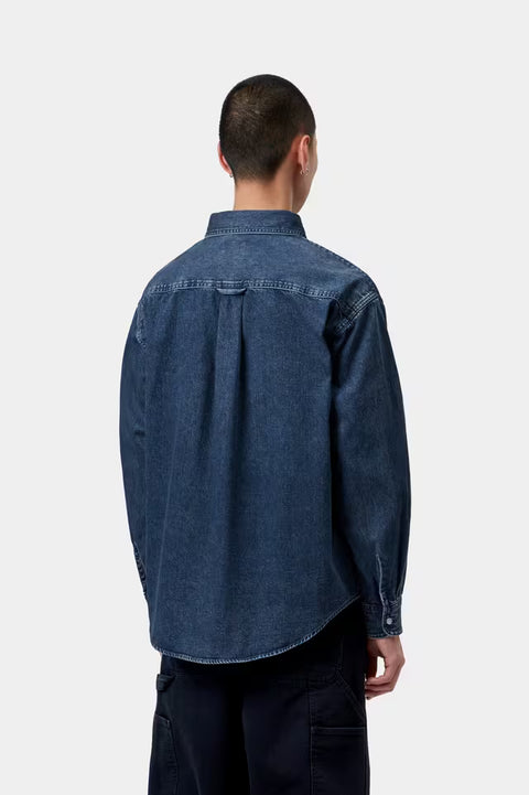 Carhartt WIP L/S Lucas Shirt - Blue Stone Washed