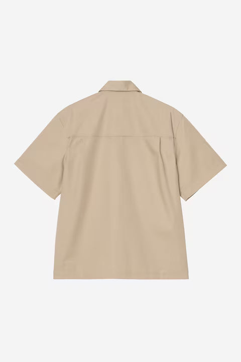 Carhartt WIP S/S Postal Zip Shirt - Iroko / Black