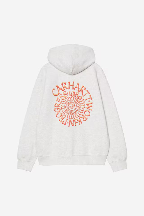Carhartt WIP Hooded Spiral Sweatshirt - Ash Heather