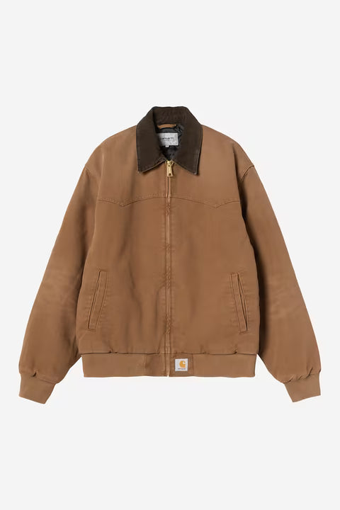 Carhartt WIP OG Santa Fe Jacket - WIP Hamilton Brown / Tobacco, Stone Canvas