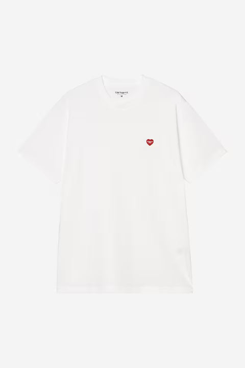 Carhartt WIP S/S Small Heart Tee - White / Red