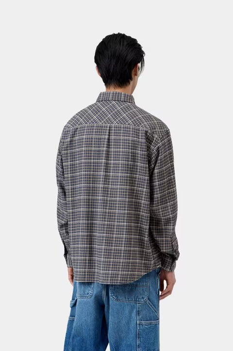 Carhartt WIP L/S Todrick Shirt - Todrick Houndstooth, Icesheet