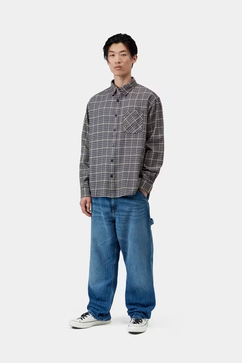 Carhartt WIP L/S Todrick Shirt - Todrick Houndstooth, Icesheet