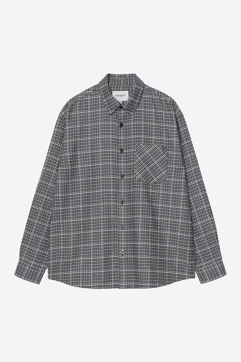 Carhartt WIP L/S Todrick Shirt - Todrick Houndstooth, Icesheet