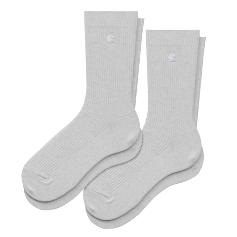 Carhartt WIP Madison Pack Socks - Ash Heather / White