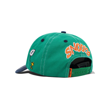 Butter Goods Music Snapback Cap - Washed Kelly Green / Navy