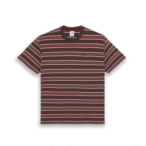 Polar Skate Co Stripe Tee - Brown / Red