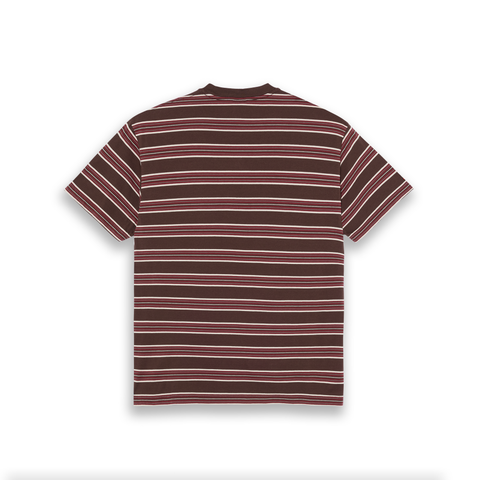 Polar Skate Co Stripe Tee - Brown / Red