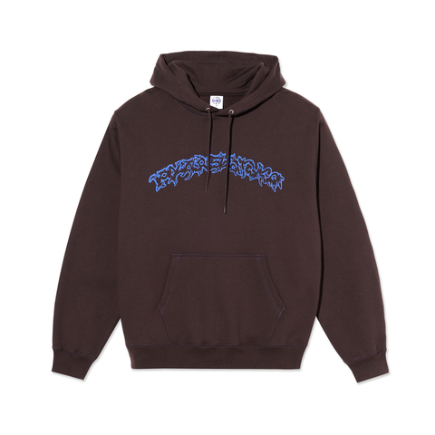 Polar Skate Co Dave Hoodie Crude Logo - Chocolate